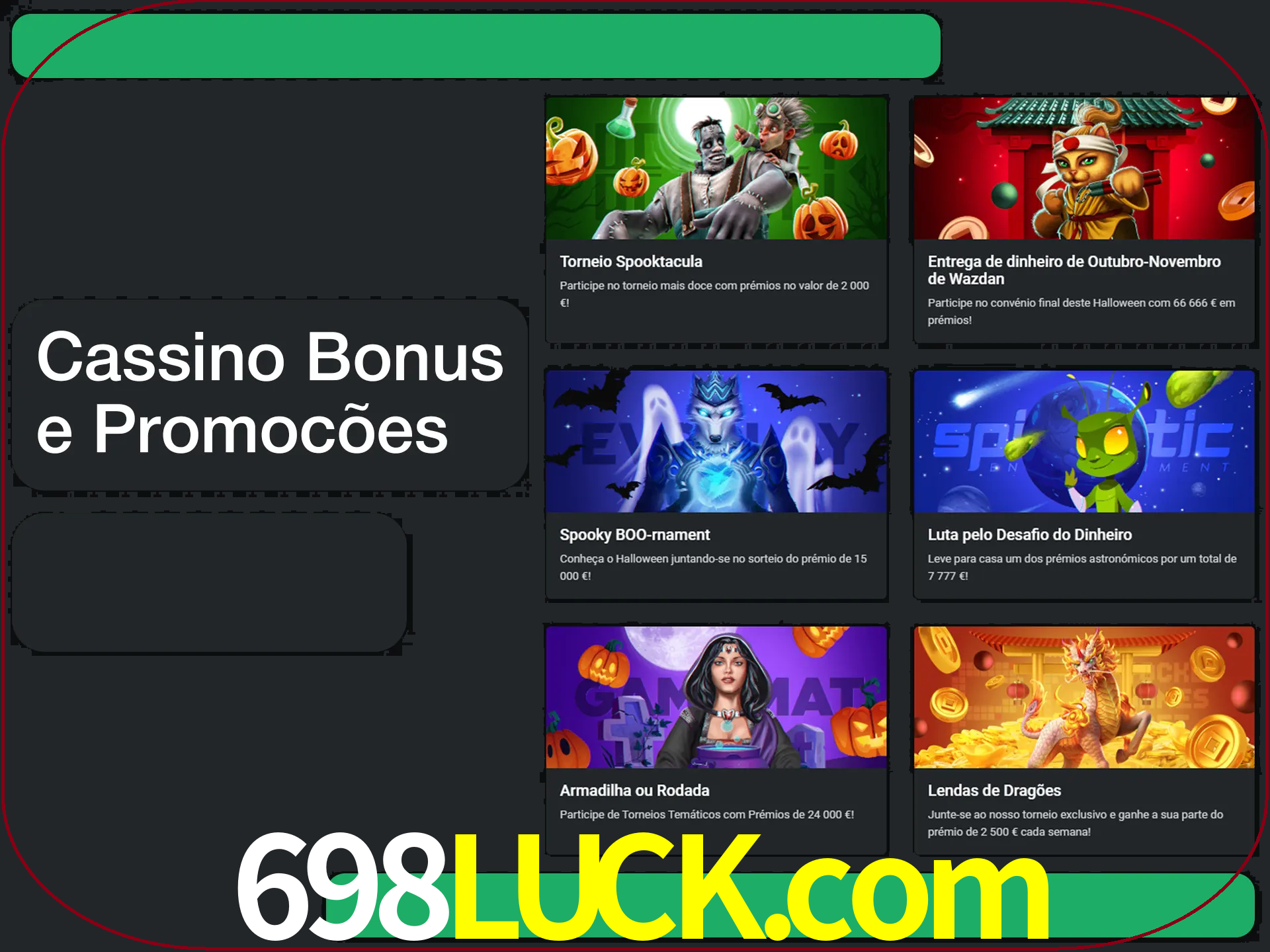 Verifique se há novos bônus de cassino para reivindicar.