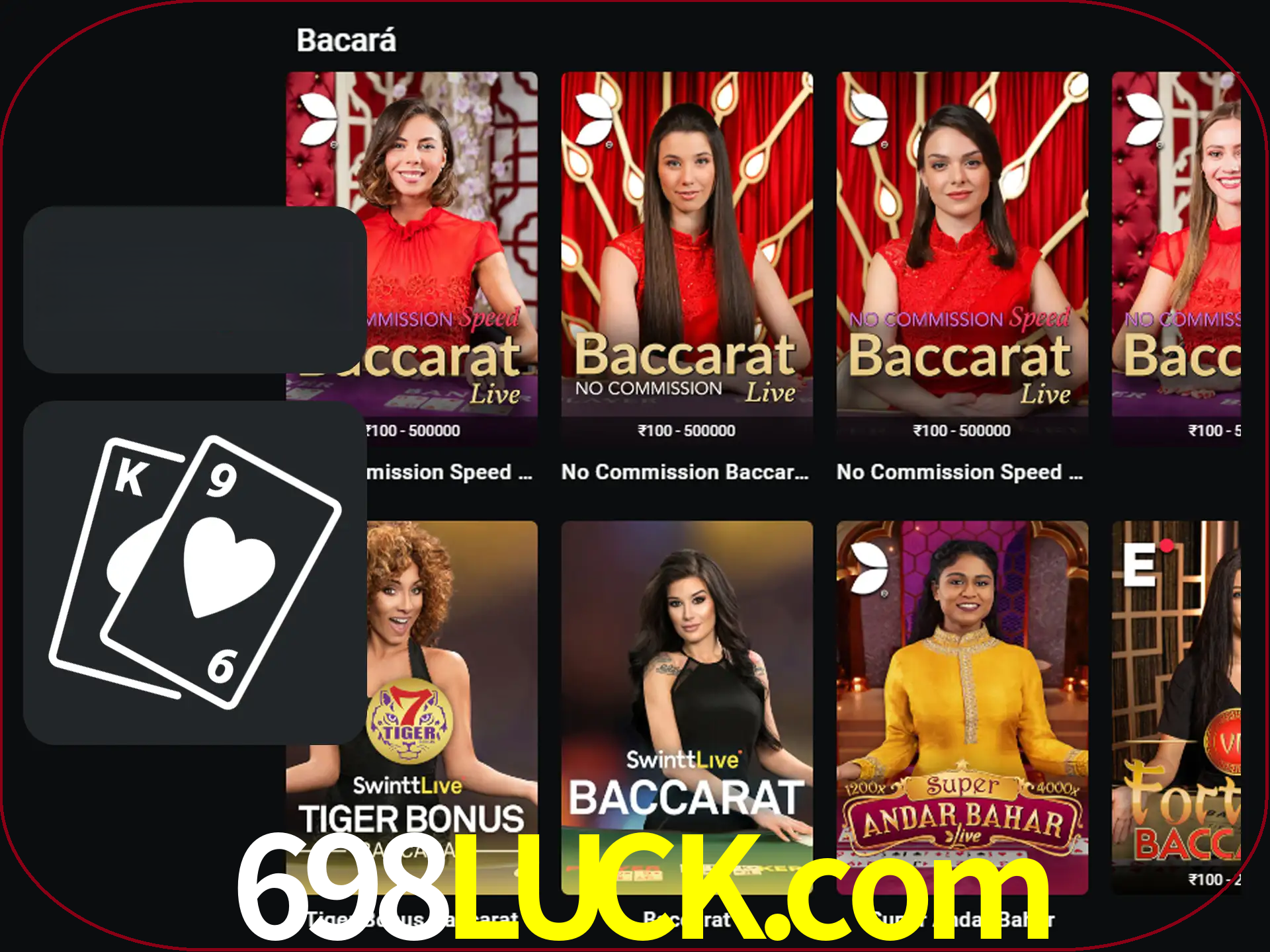 Ganhe muito dinheiro jogando jogos de bacará.